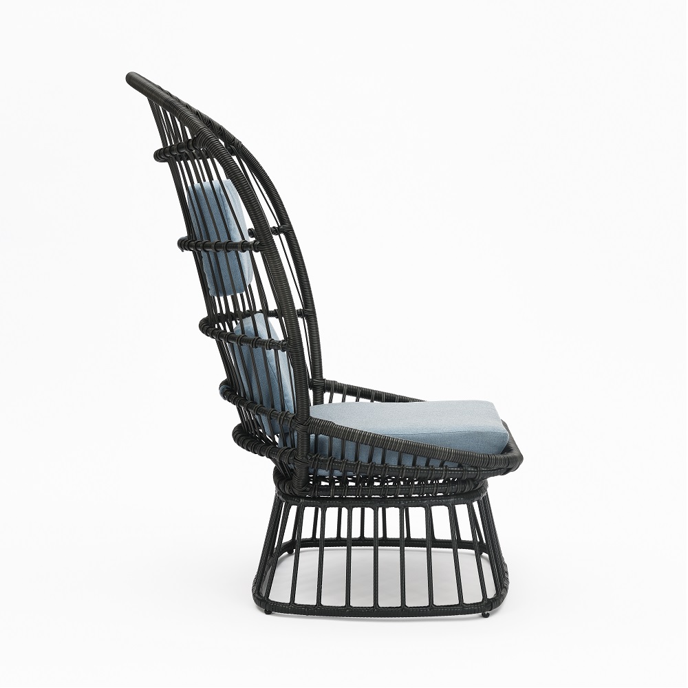 ACME - Qudrat Patio Lounge Chair in Black