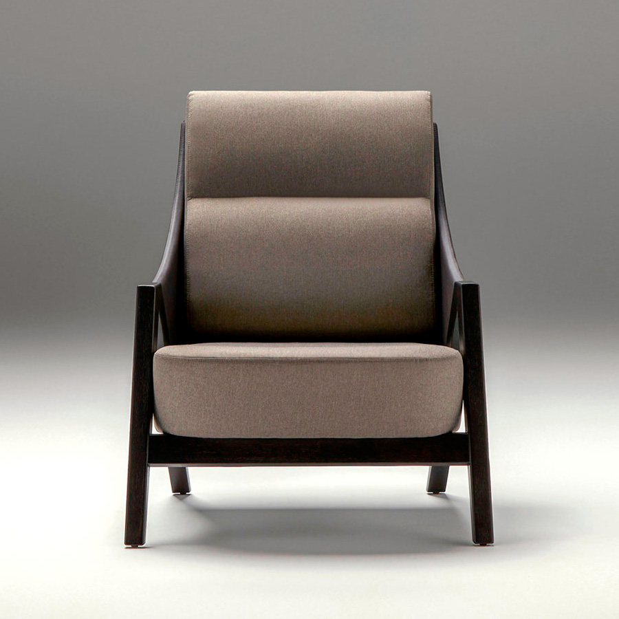 Alexandra Falcon Stationary Solid Print Armchair - Eco Leather Q1029, Armless