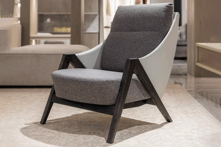 Alexandra - Falcon Stationary Solid Print Armchair