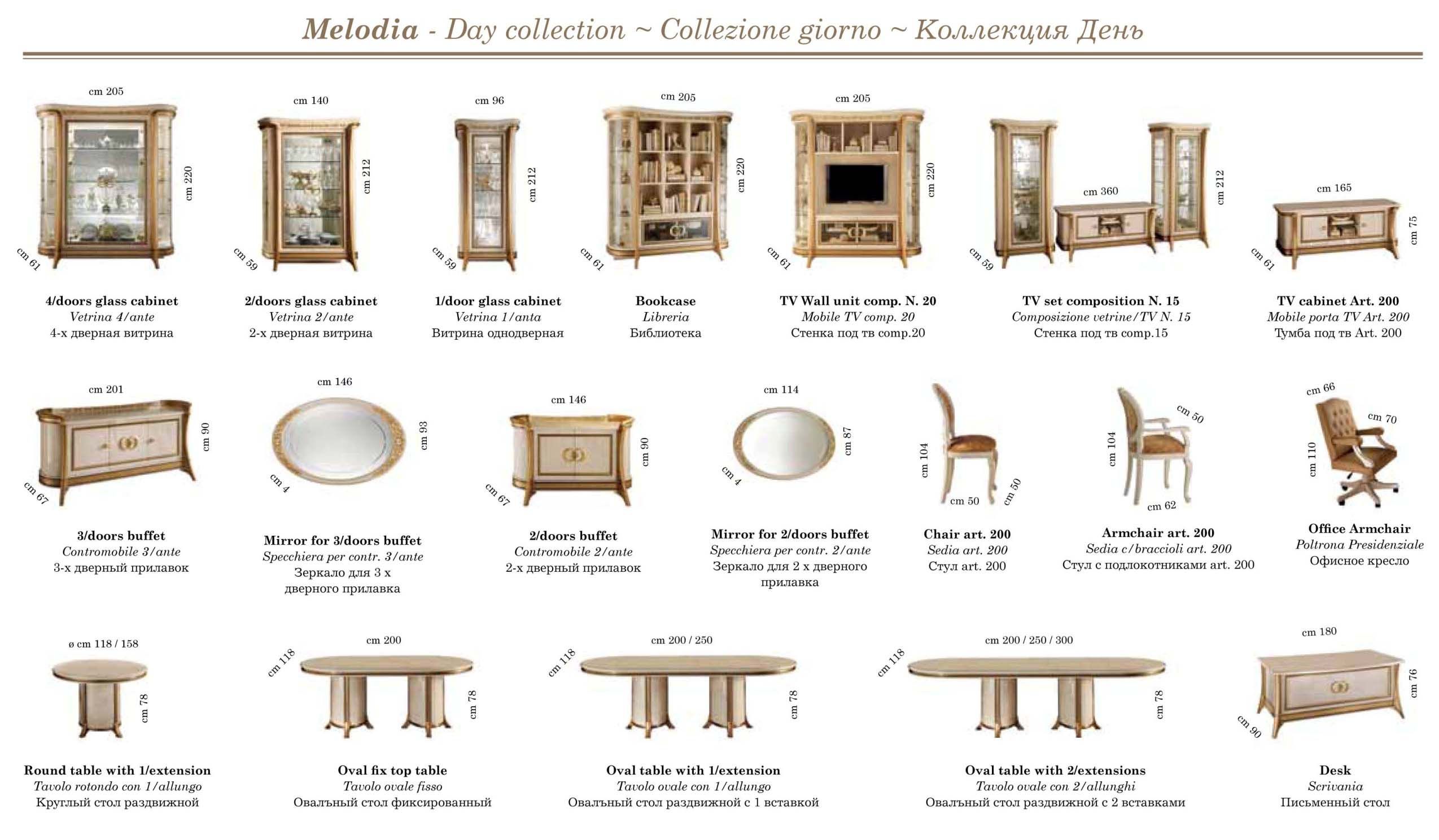 Arredoclassic - Melodia 3 Doors Buffet