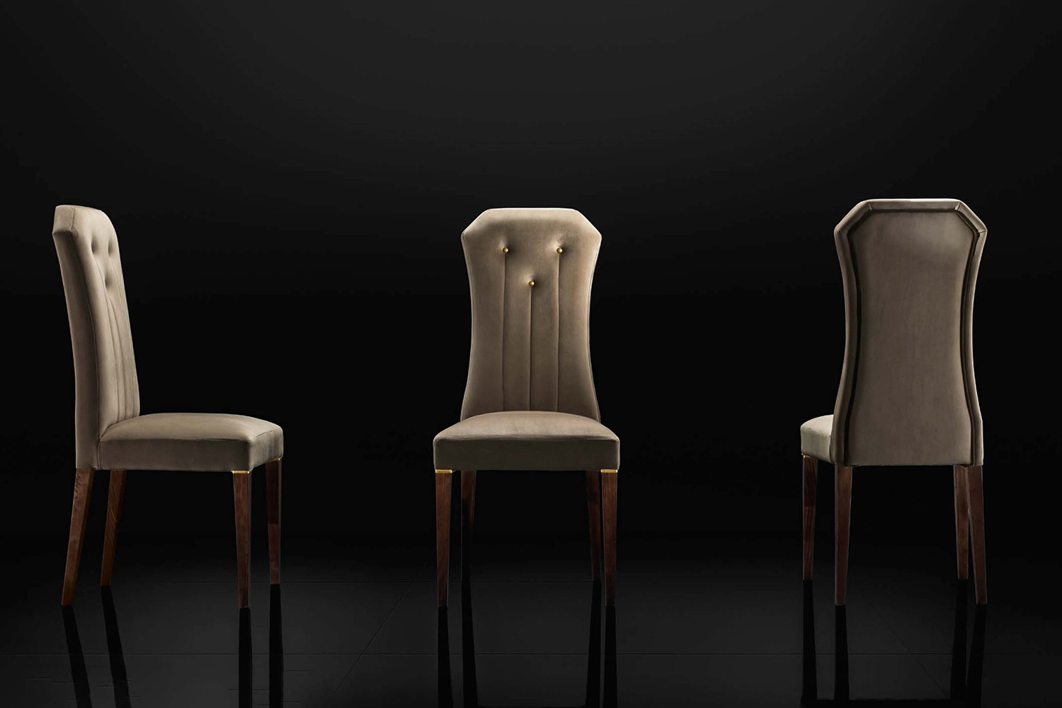 Arredoclassic Diamante Dining Chair - Beige/Brown/Gold, Cat. E
