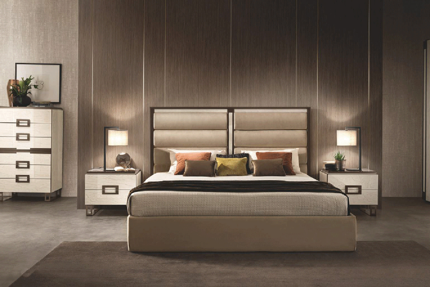 Arredoclassic - Poesia Bed W/Upholstered Headboard