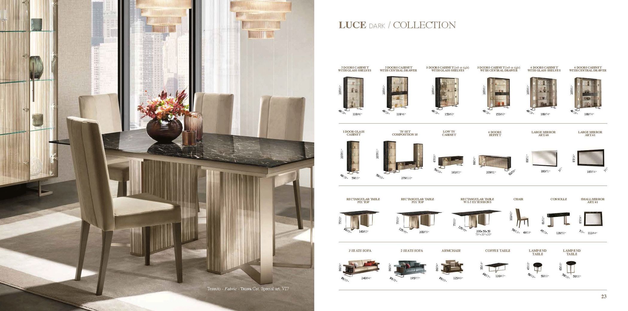 Arredoclassic - Luce Dark TV Set Composition