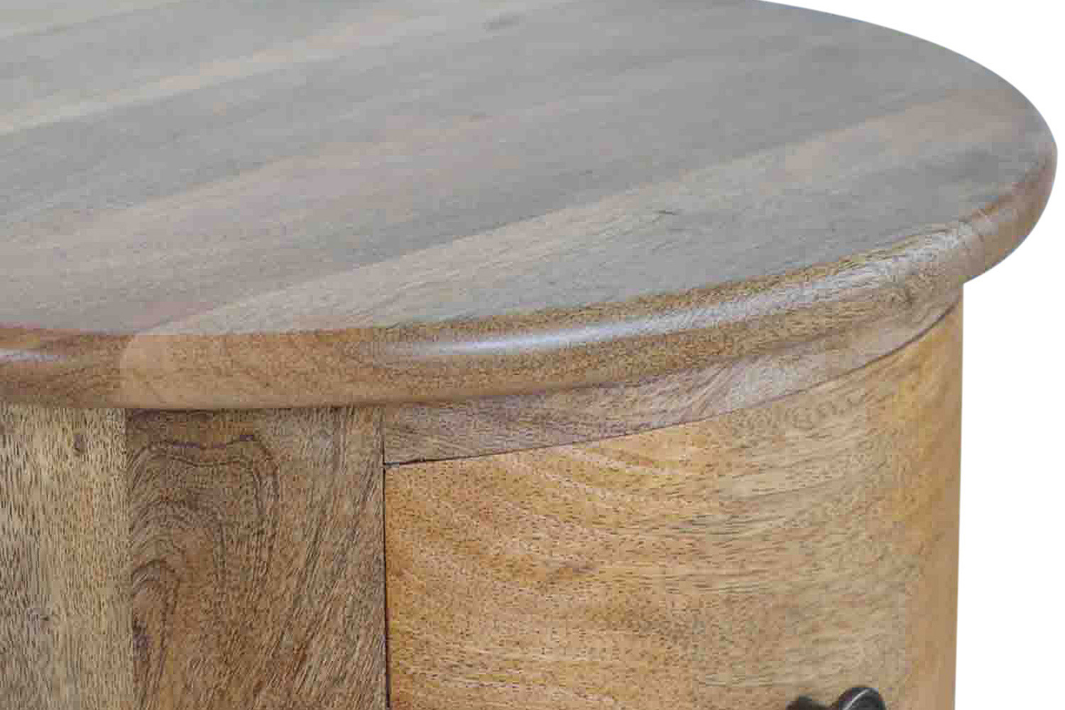 Artisan Drum Bedside - Oak-ish