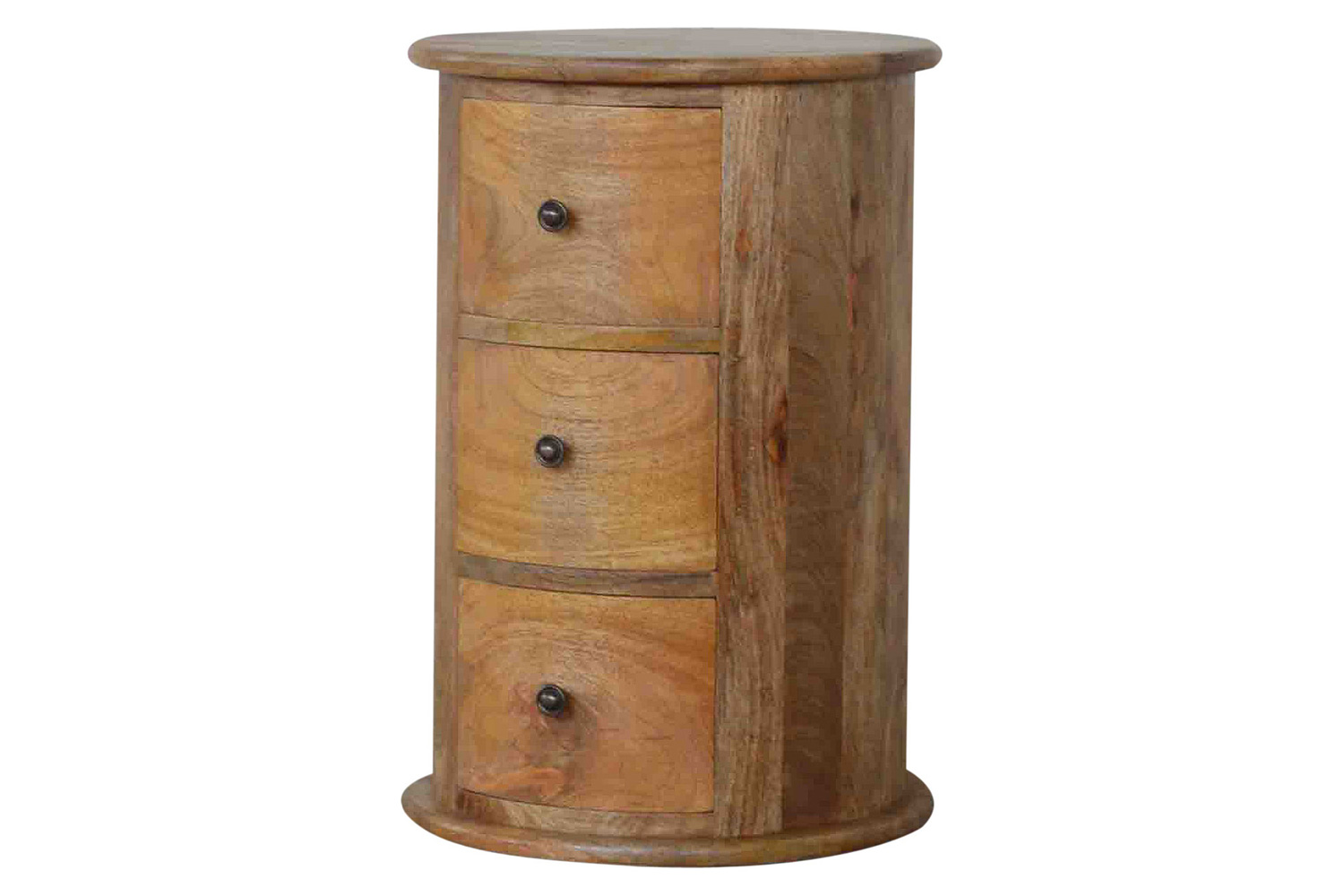 Artisan Drum Bedside - Oak-ish