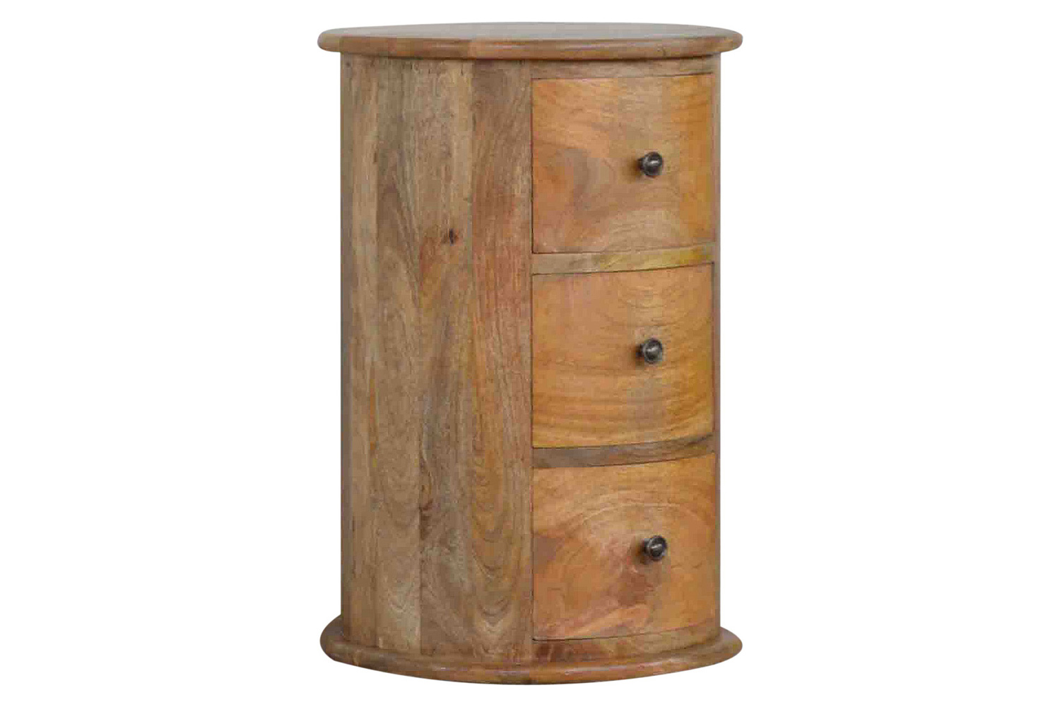 Artisan Drum Bedside - Oak-ish