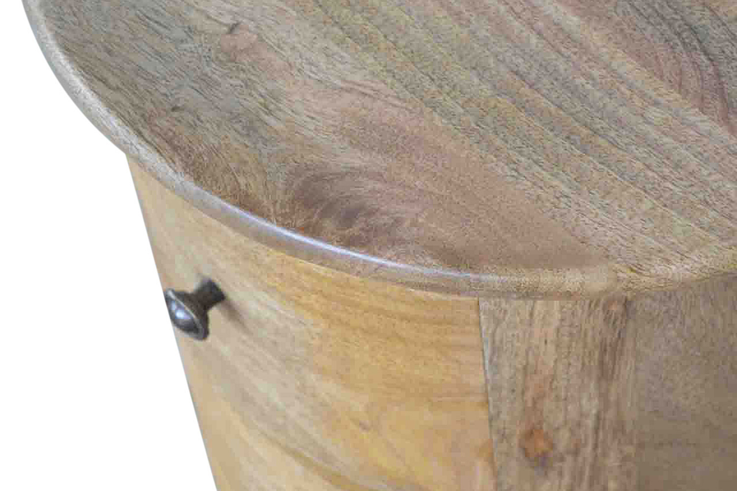 Artisan Drum Bedside - Oak-ish