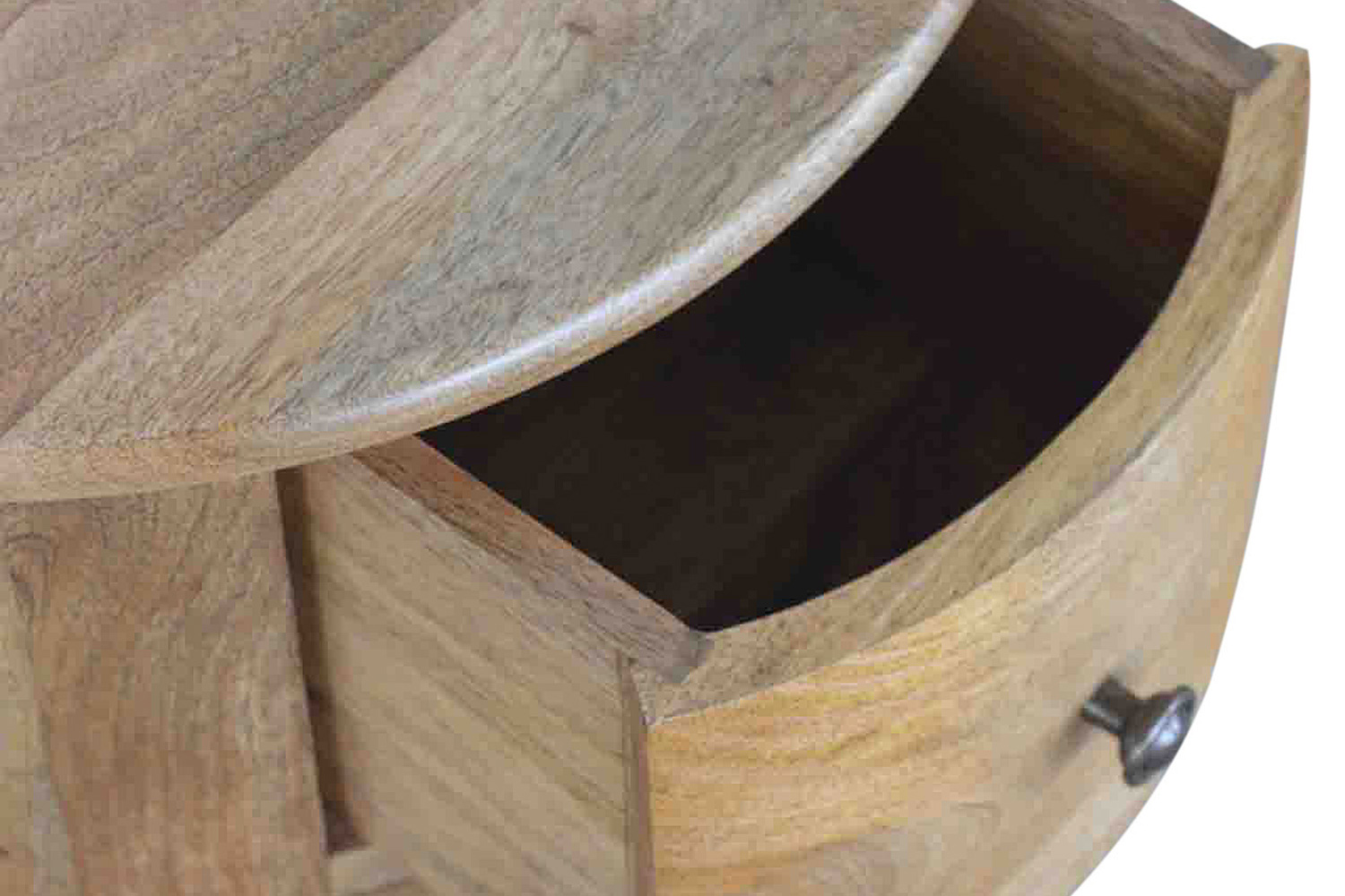 Artisan Drum Bedside - Oak-ish