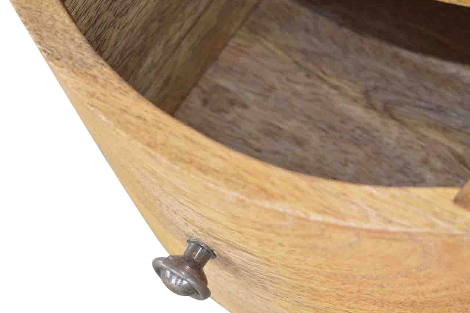 Artisan Drum Bedside - Oak-ish