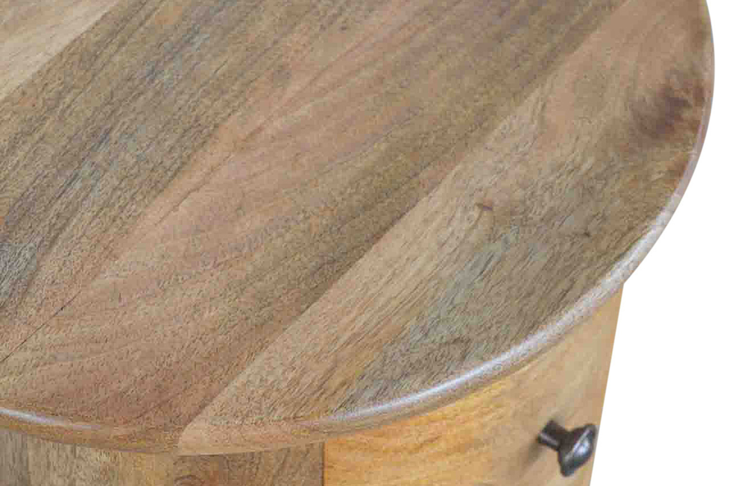 Artisan Drum Bedside - Oak-ish