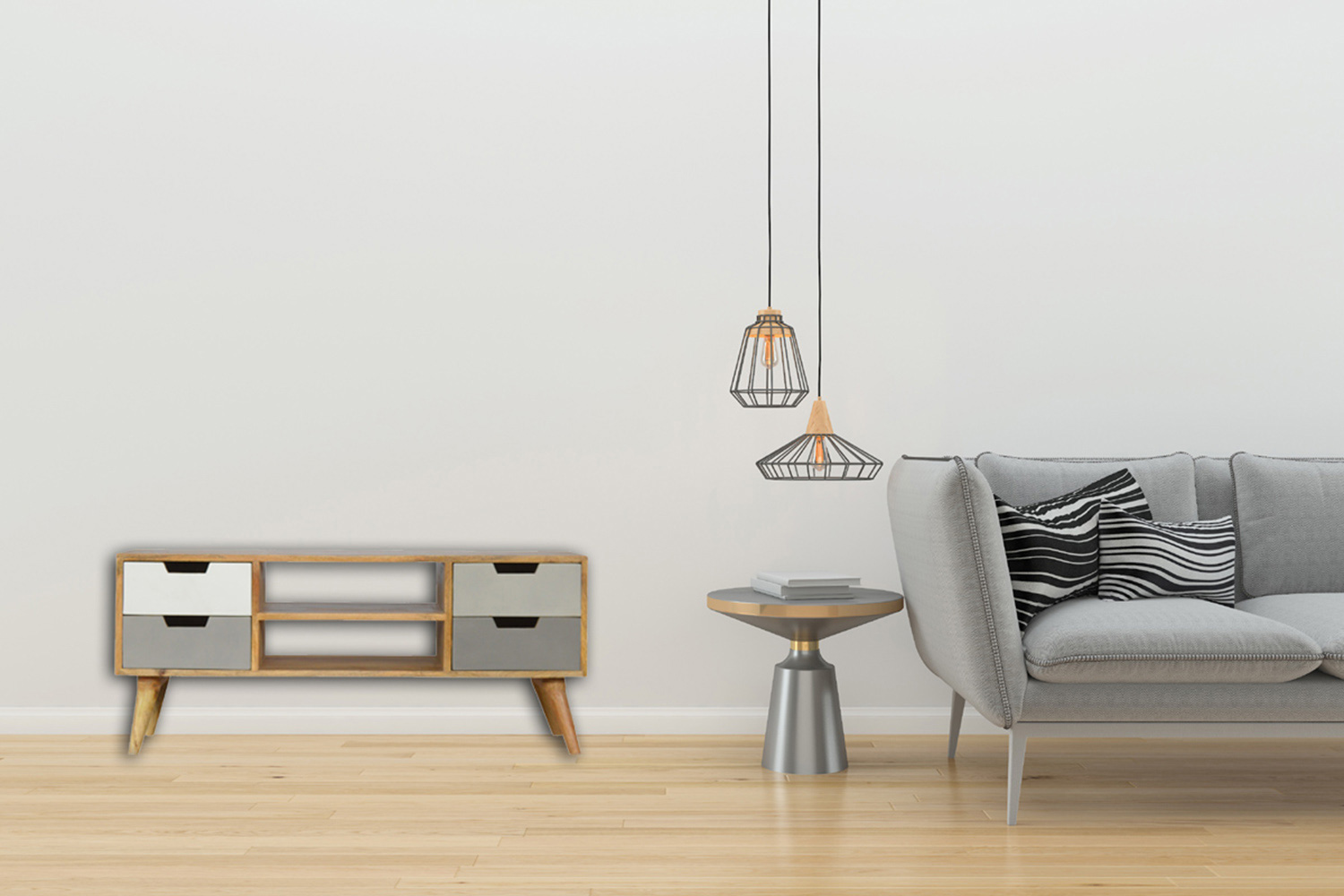 Artisan - Gray Hand Painted Entertainment Unit