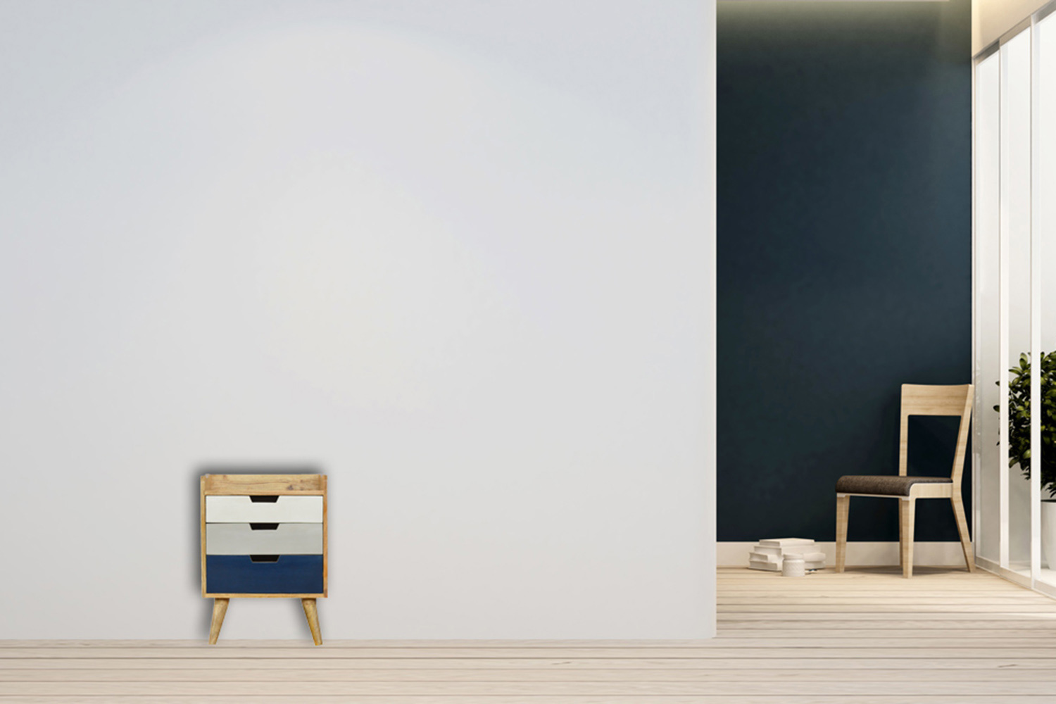 Artisan Gradient Bedside - Navy/White