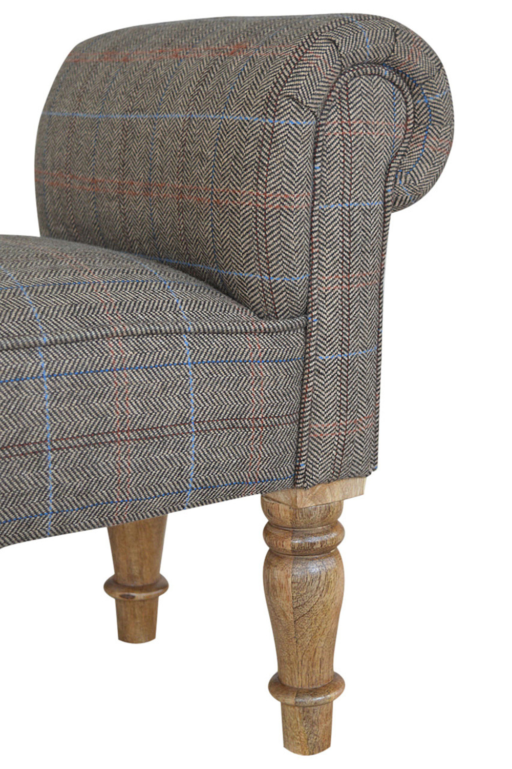 Artisan Bedroom Bench - Pewter, Multi Tweed