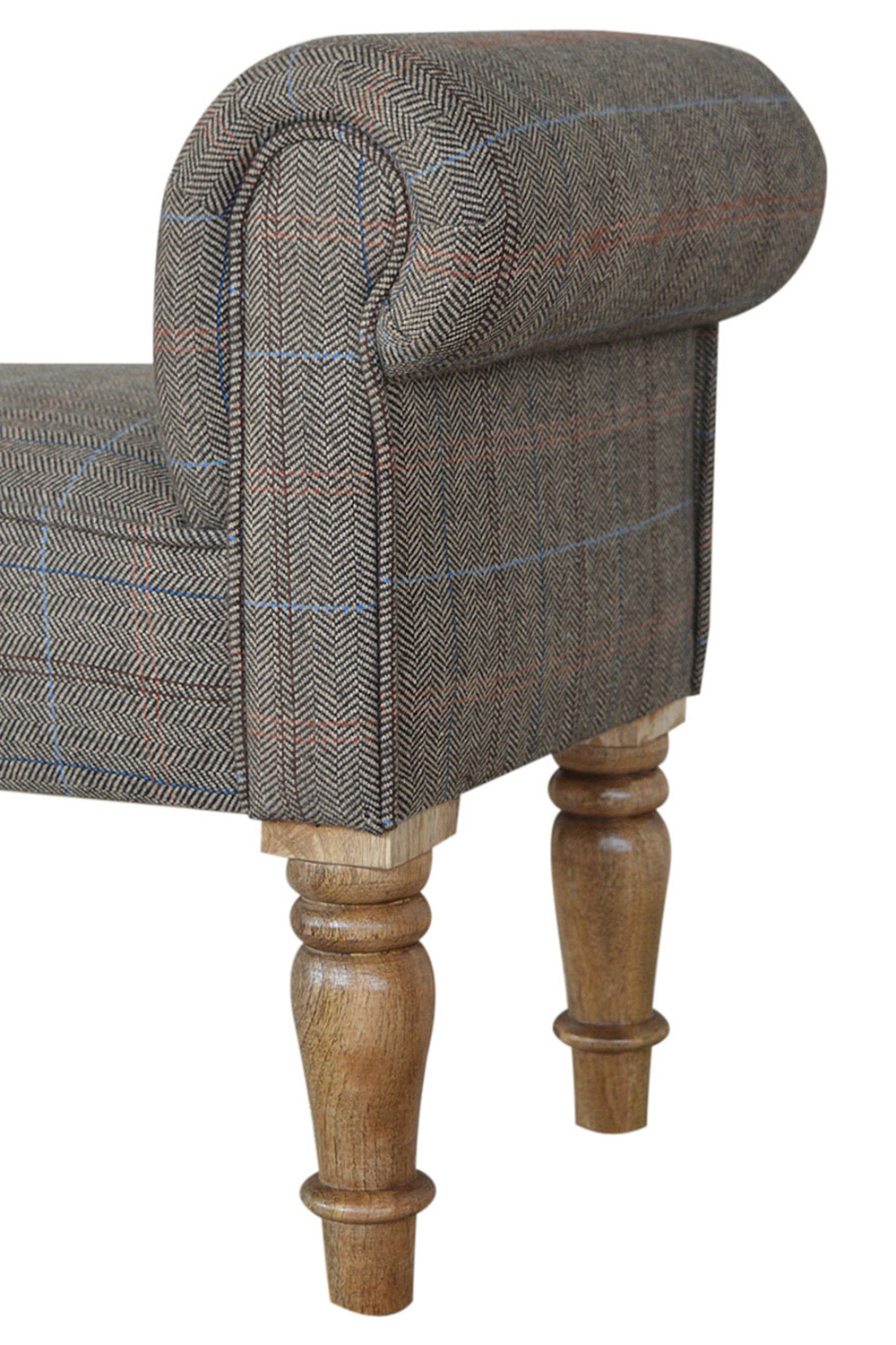 Artisan Bedroom Bench - Pewter, Multi Tweed