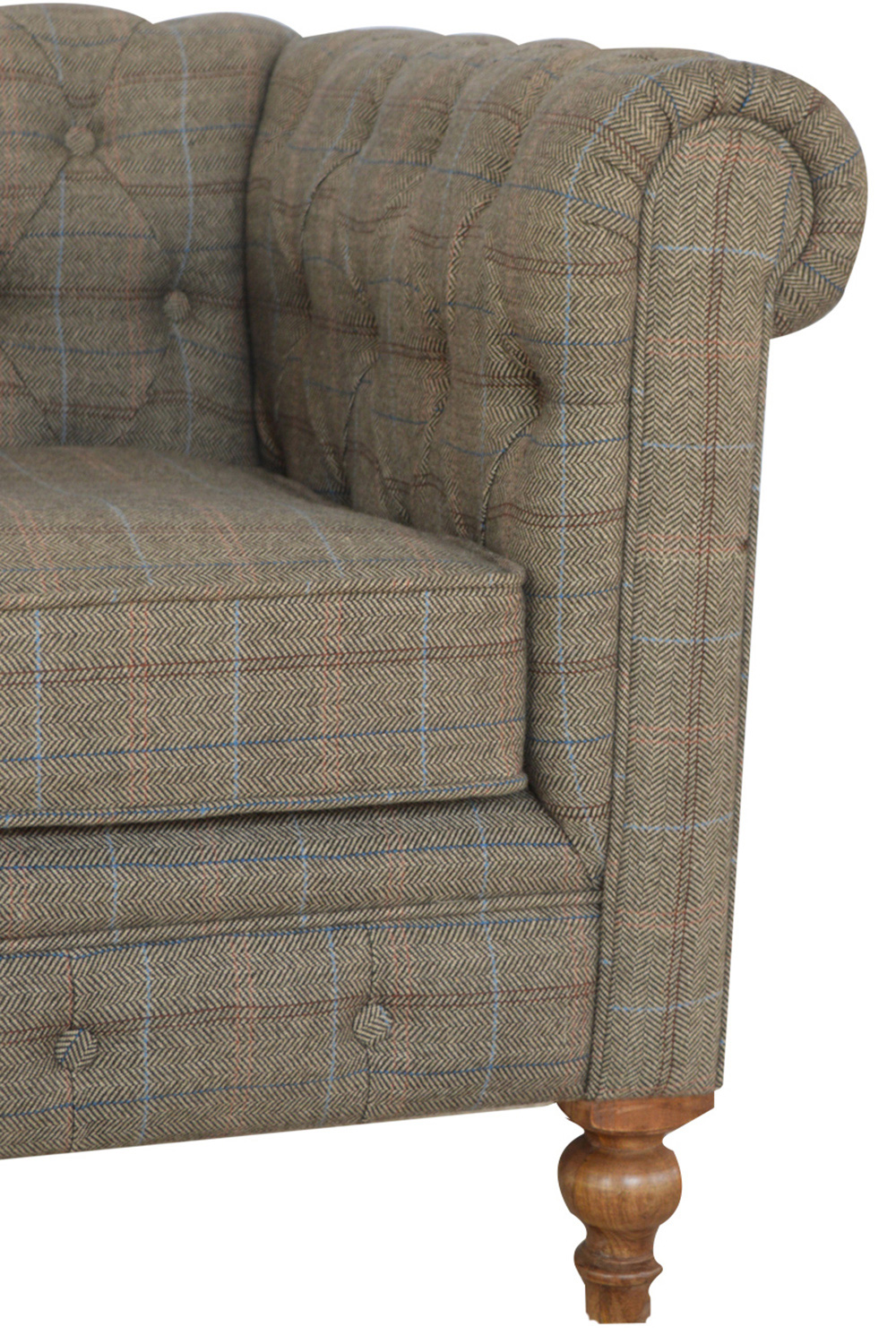 Artisan Chesterfield Armchair - Multi Tweed