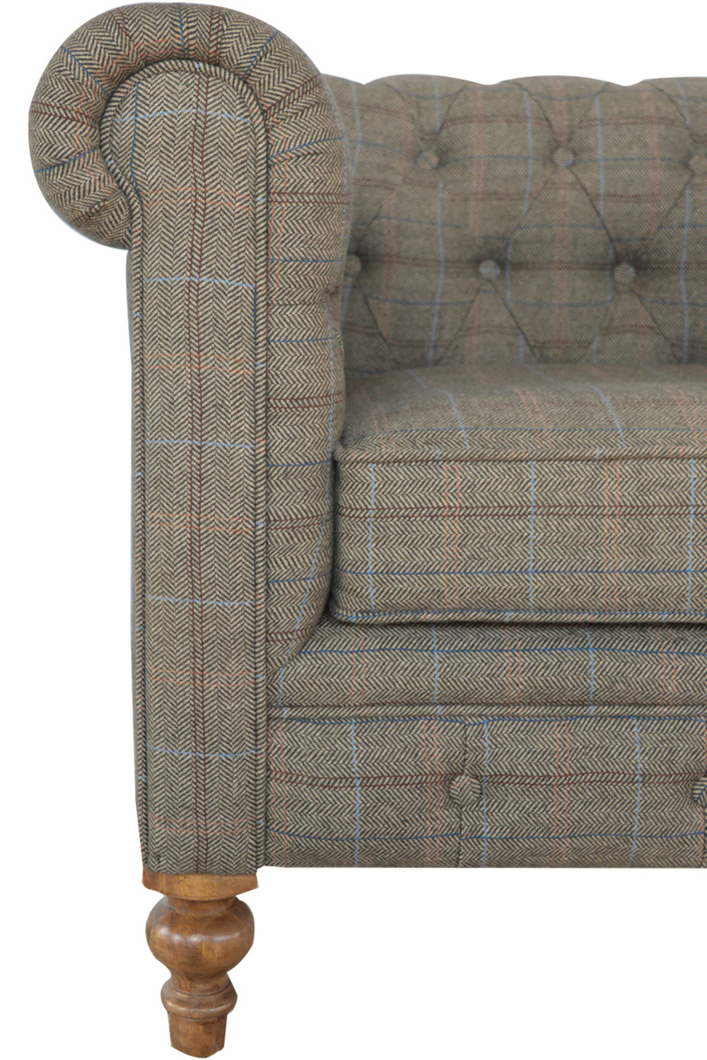 Artisan Chesterfield Armchair - Multi Tweed