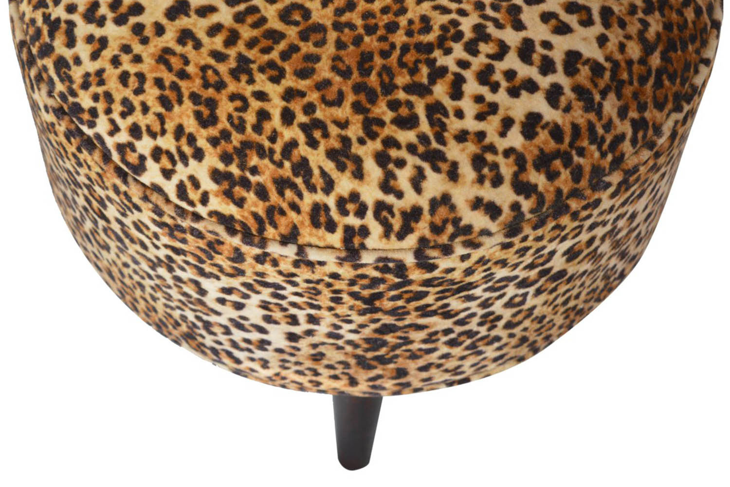 Artisan Nordic Style Footstool - Leopard, Velvet