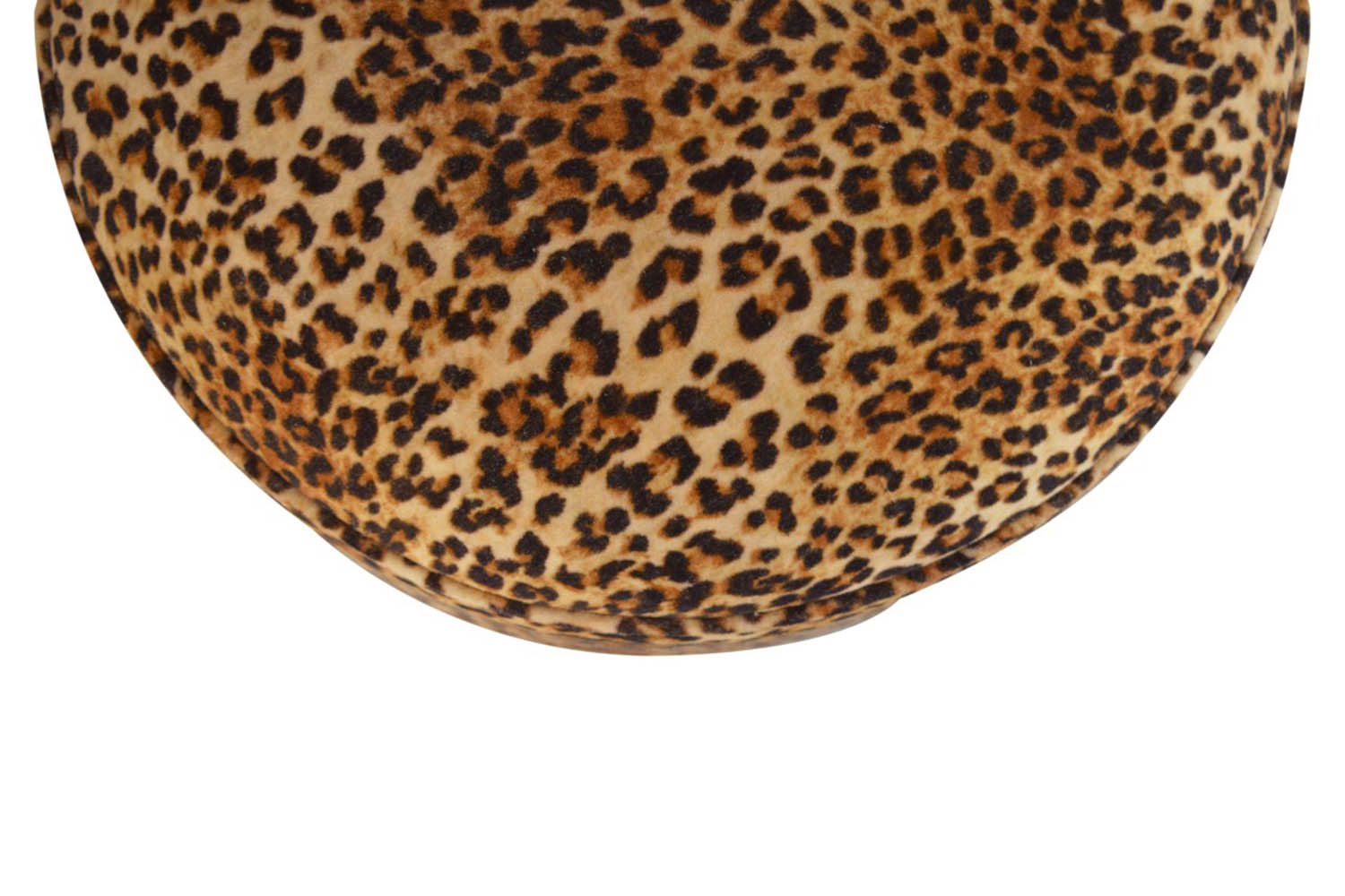 Artisan Nordic Style Footstool - Leopard, Velvet