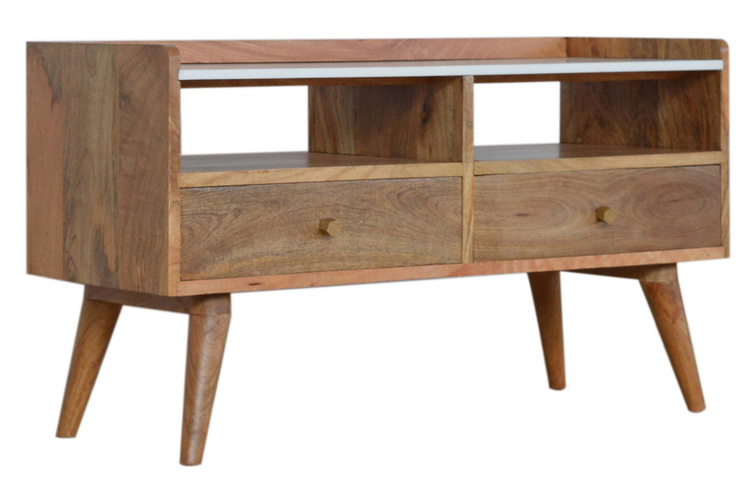 Artisan - White Marble Top Media Unit
