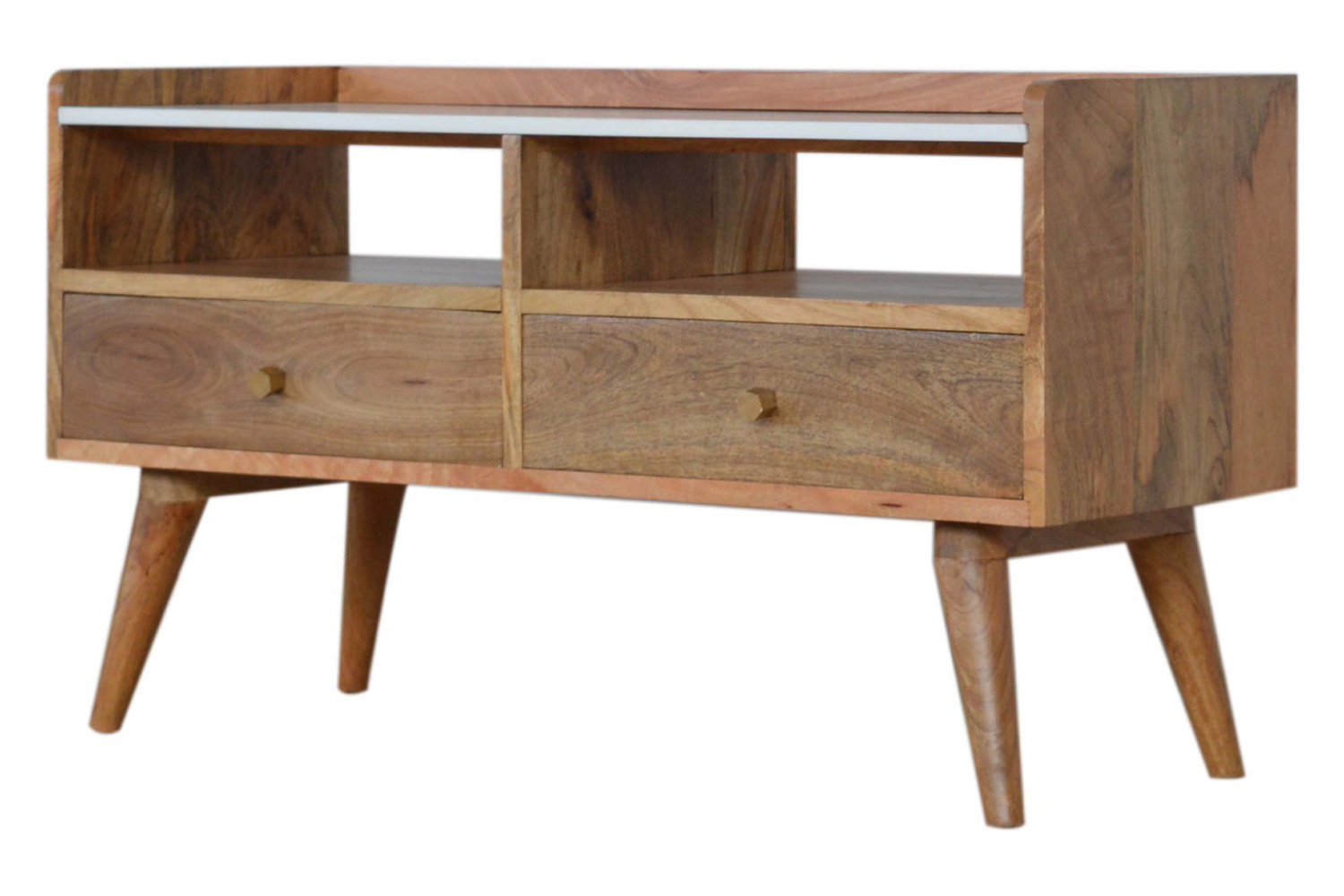 Artisan - White Marble Top Media Unit