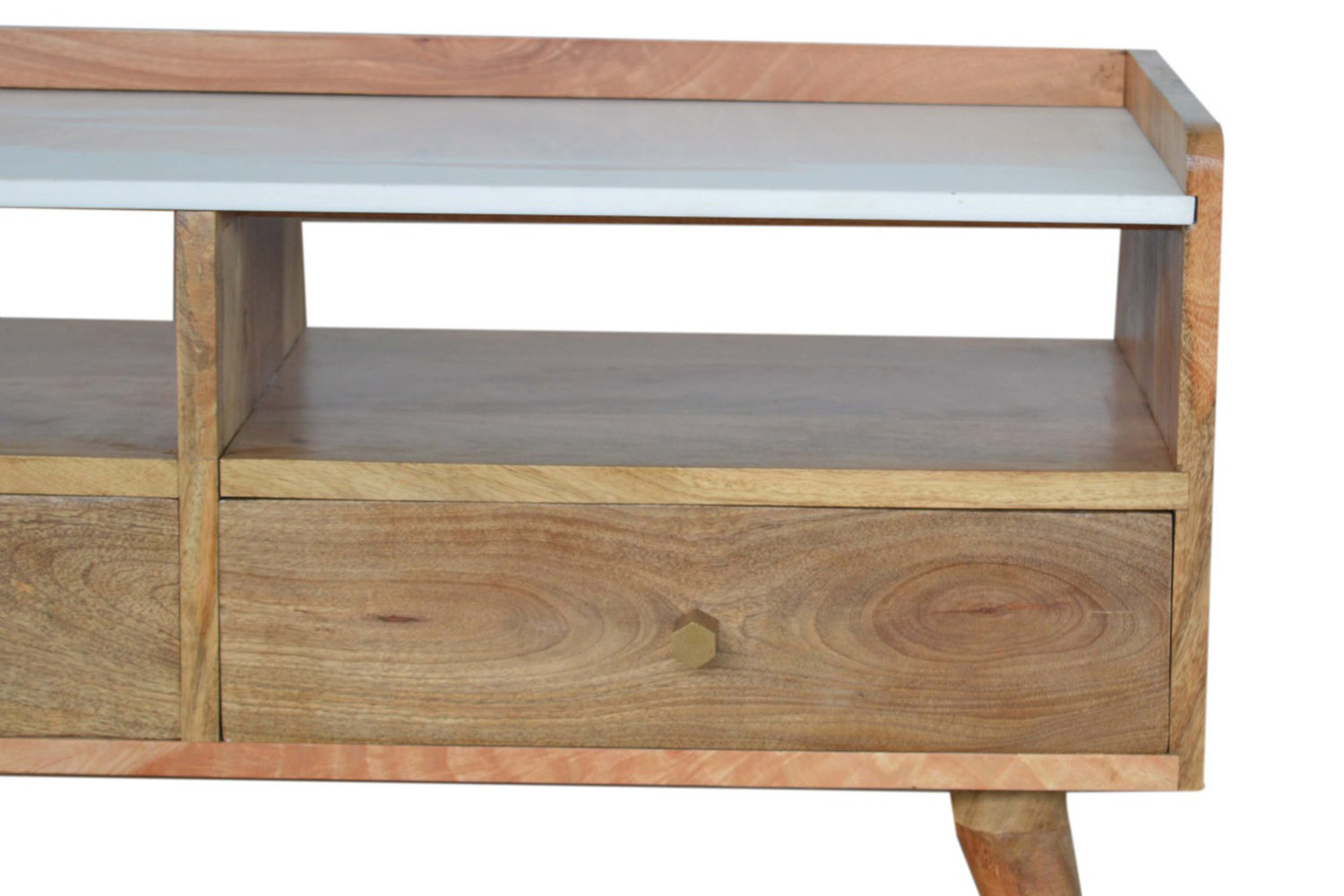 Artisan - White Marble Top Media Unit