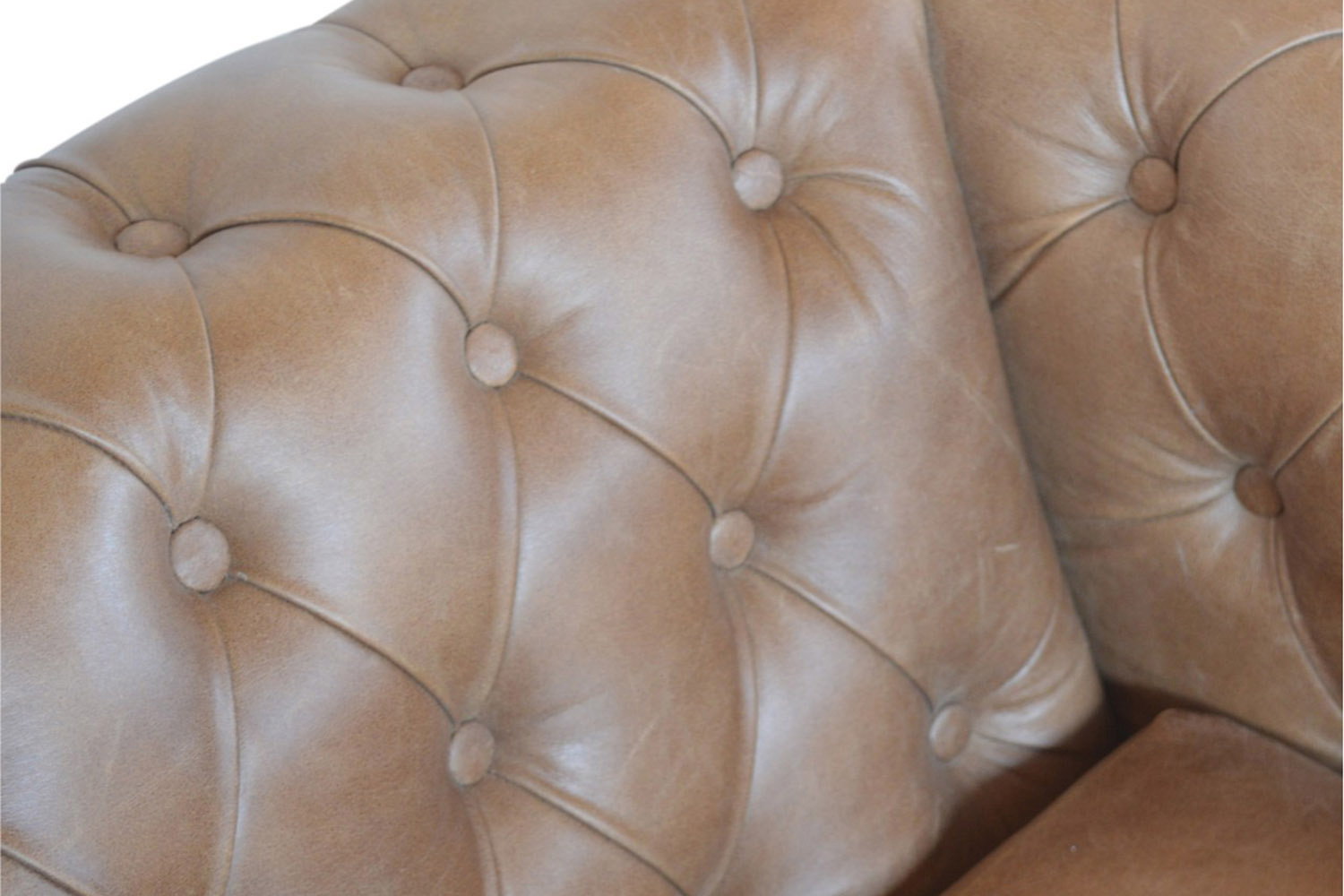 Artisan Chesterfield Sofa with 2 Seater - Brown, Leather