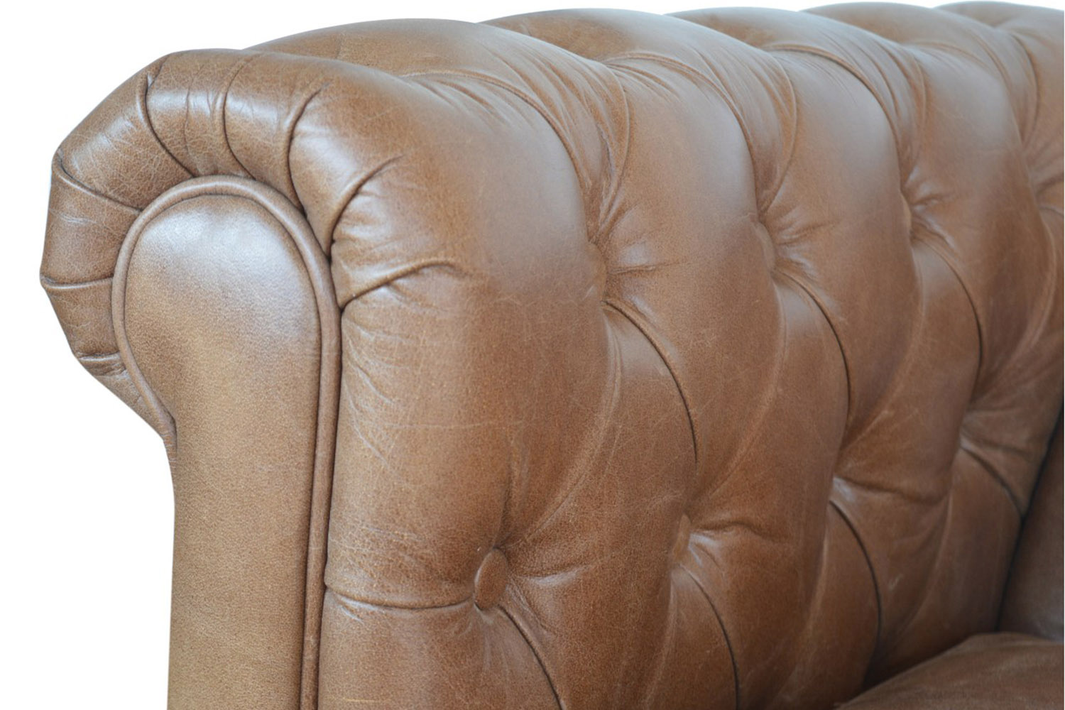 Artisan Chesterfield Sofa with 2 Seater - Brown, Leather