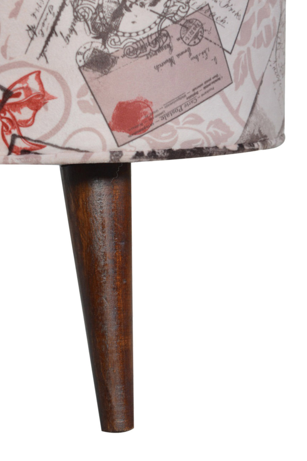 Artisan Nordic Style Footstool - Postcard, Velvet