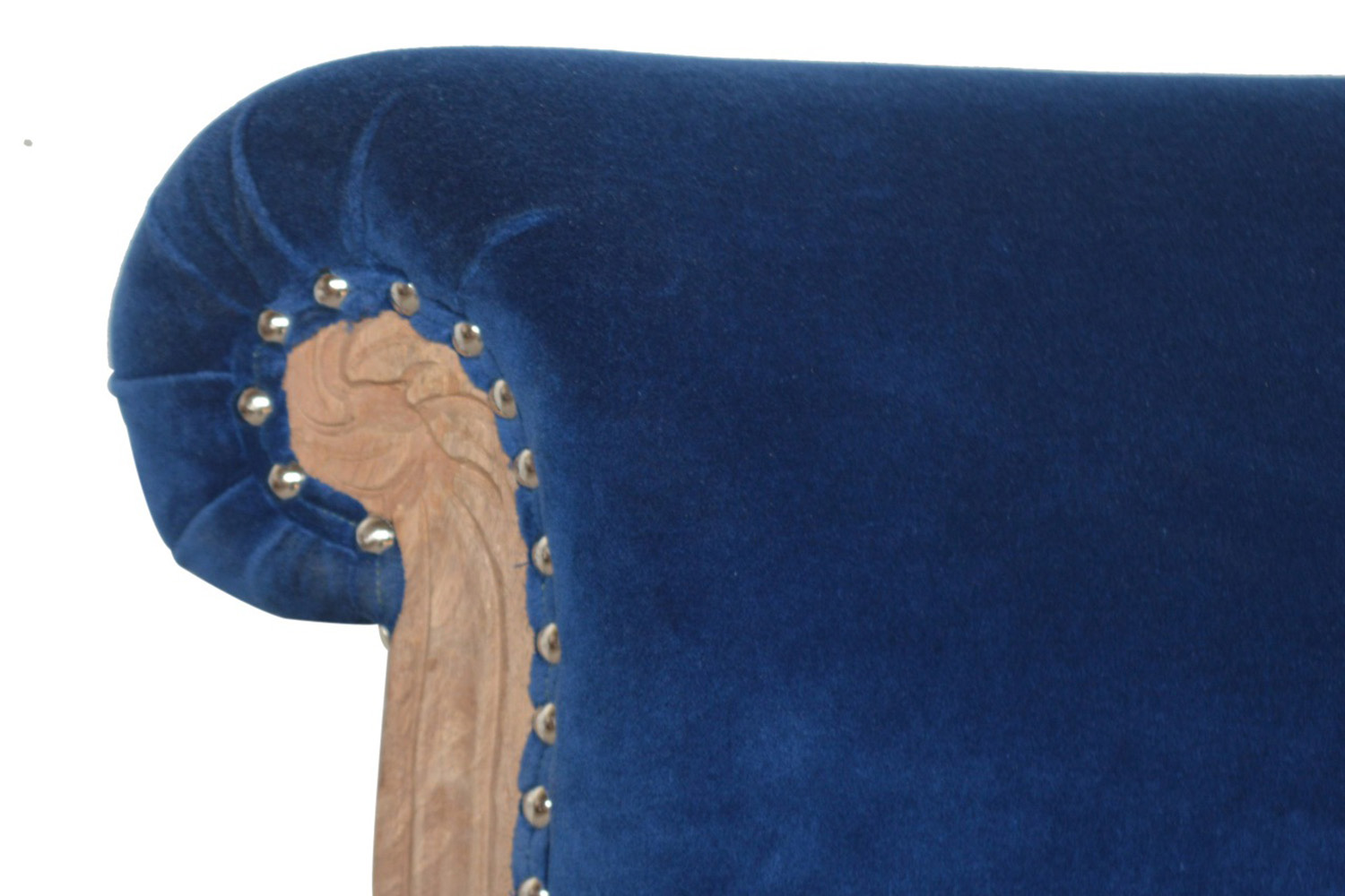 Artisan Studded Chair - Velvet, Royal Blue