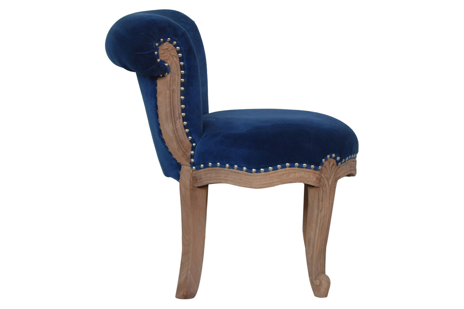 Artisan Studded Chair - Velvet, Royal Blue