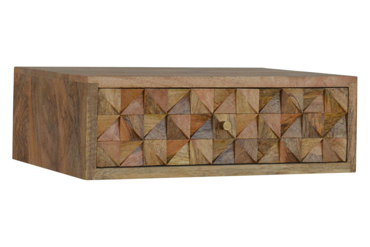 Artisan Wall Mounted Diamond Carved Bedside