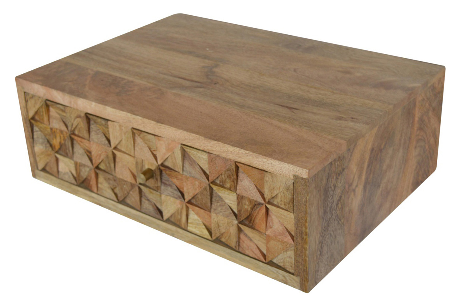 Artisan Wall Mounted Diamond Carved Bedside