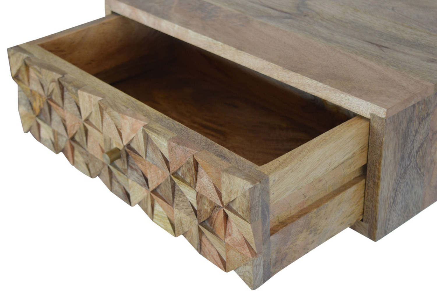 Artisan Wall Mounted Diamond Carved Bedside