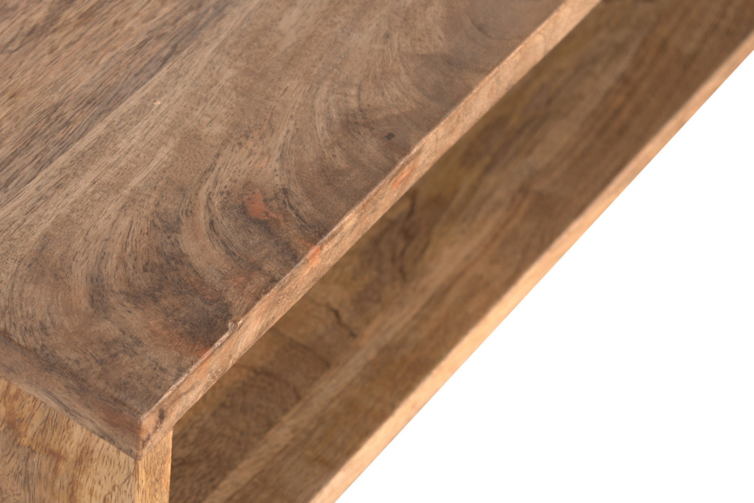 Artisan Solid Wood Open Slot Writing Desk - Oak-ish, W/O Cable Access