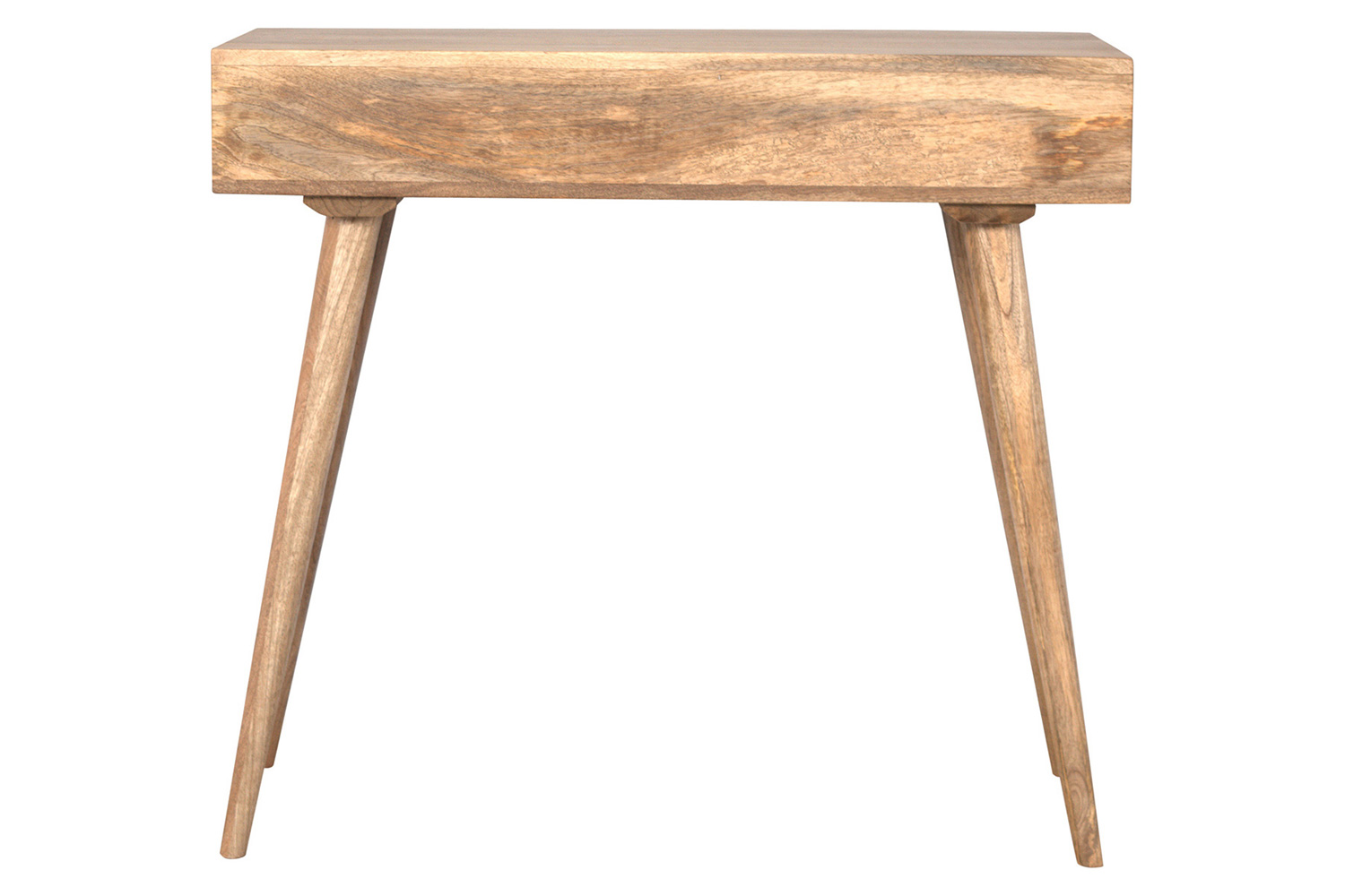 Artisan Solid Wood Open Slot Writing Desk - Oak-ish, W/O Cable Access