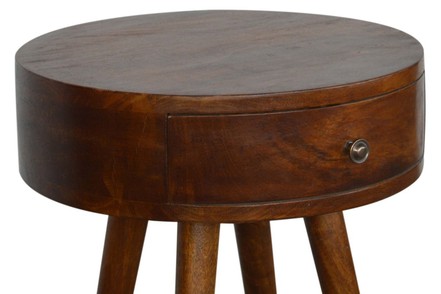 Artisan Nordic Circular Shaped Bedside - Chestnut