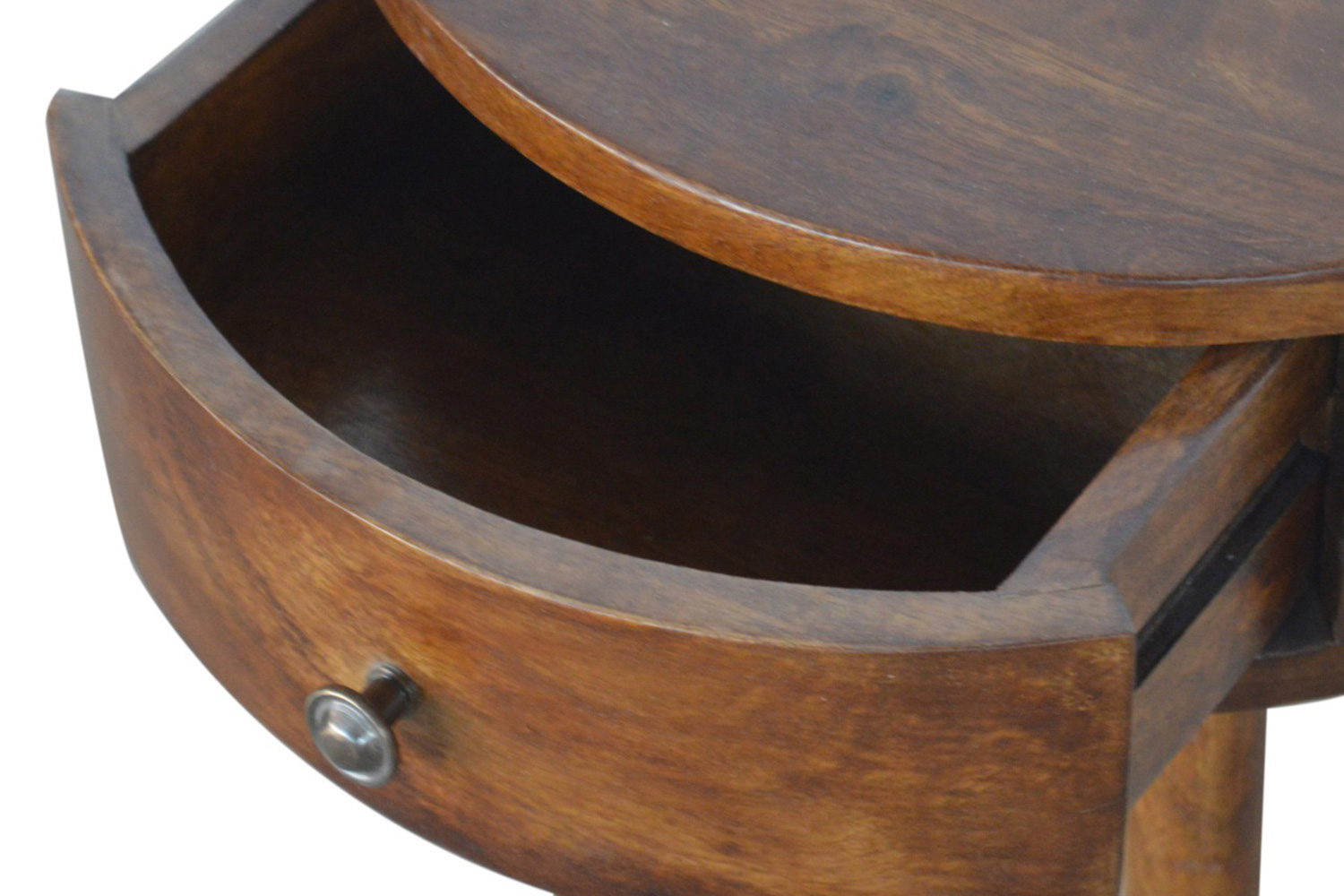 Artisan Nordic Circular Shaped Bedside - Chestnut