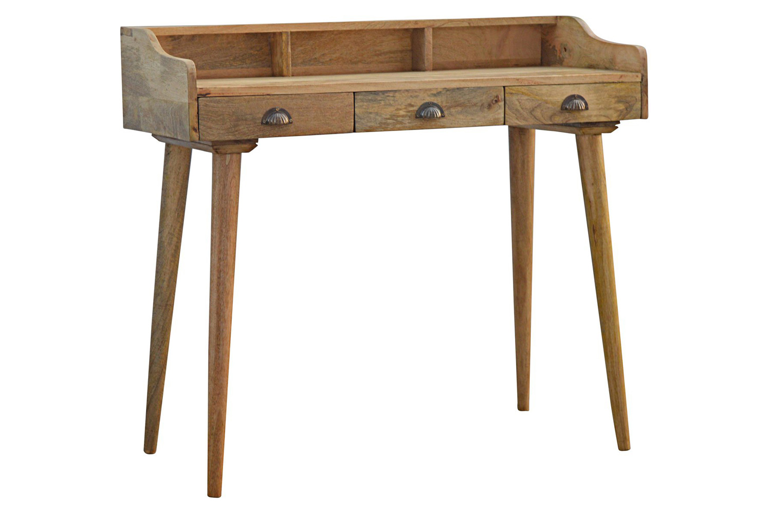 Artisan Nordic Style Gallery Back Writing Desk - Natural Oak-ish