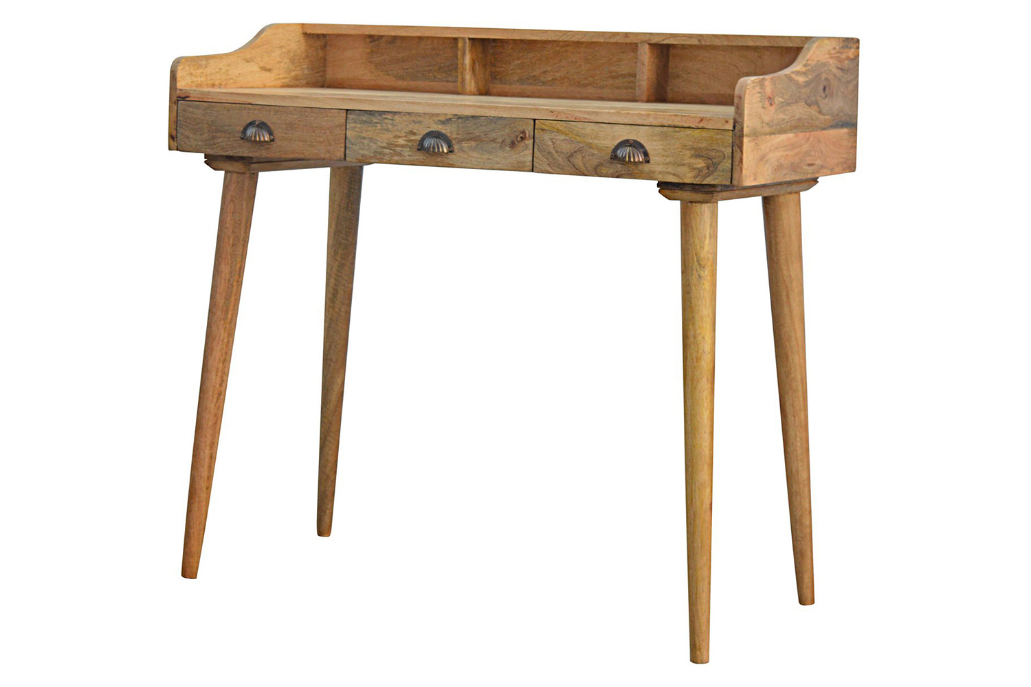 Artisan Nordic Style Gallery Back Writing Desk - Natural Oak-ish