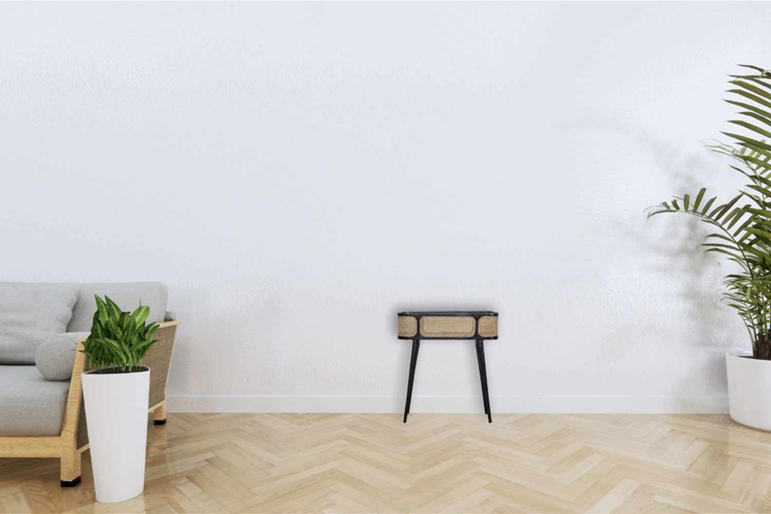 Artisan - Rattan Tray Table in Ash Black
