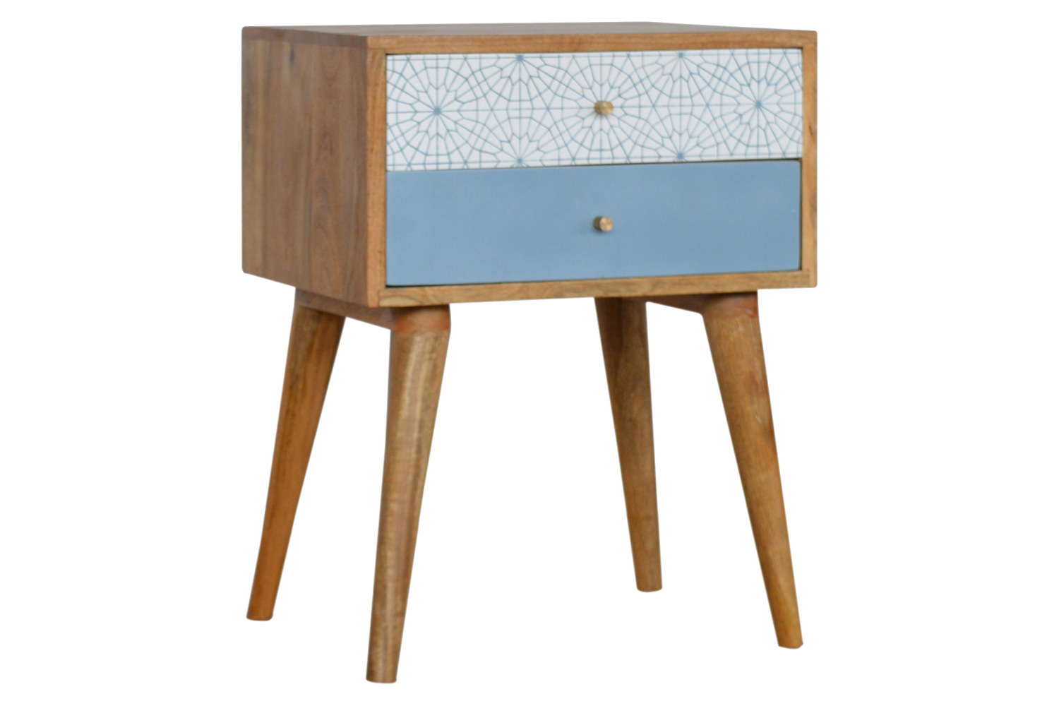 Artisan Patterned Bedside - Blue