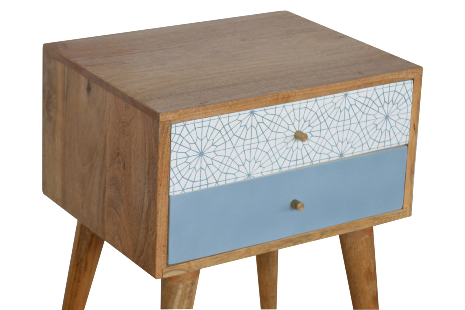 Artisan Patterned Bedside - Blue