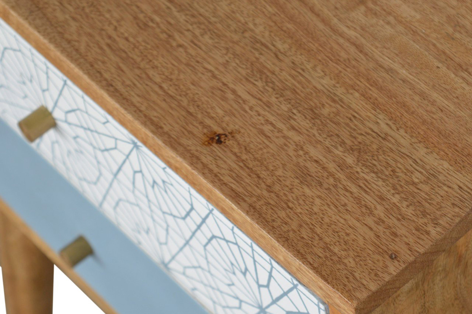 Artisan Patterned Bedside - Blue