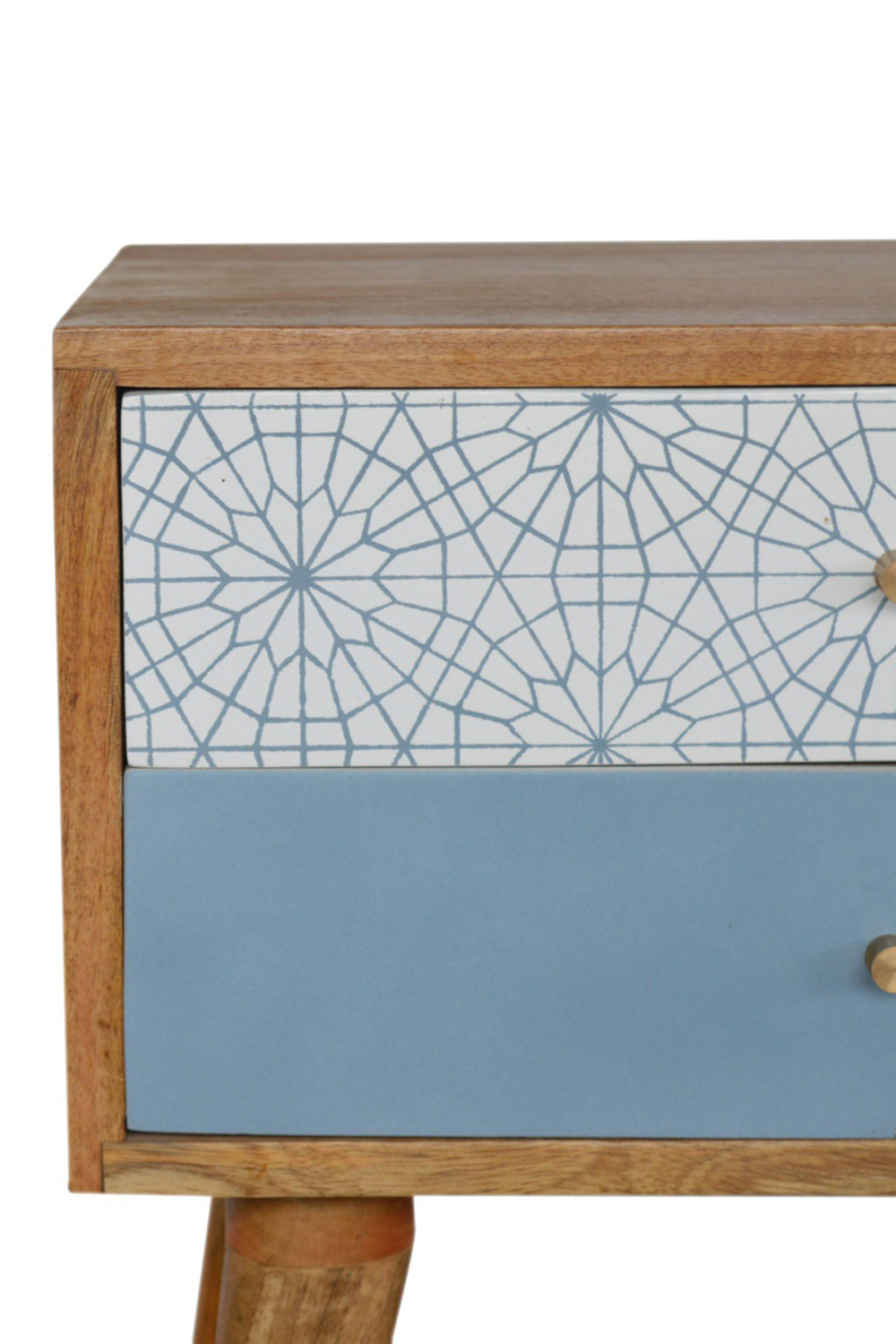 Artisan Patterned Bedside - Blue