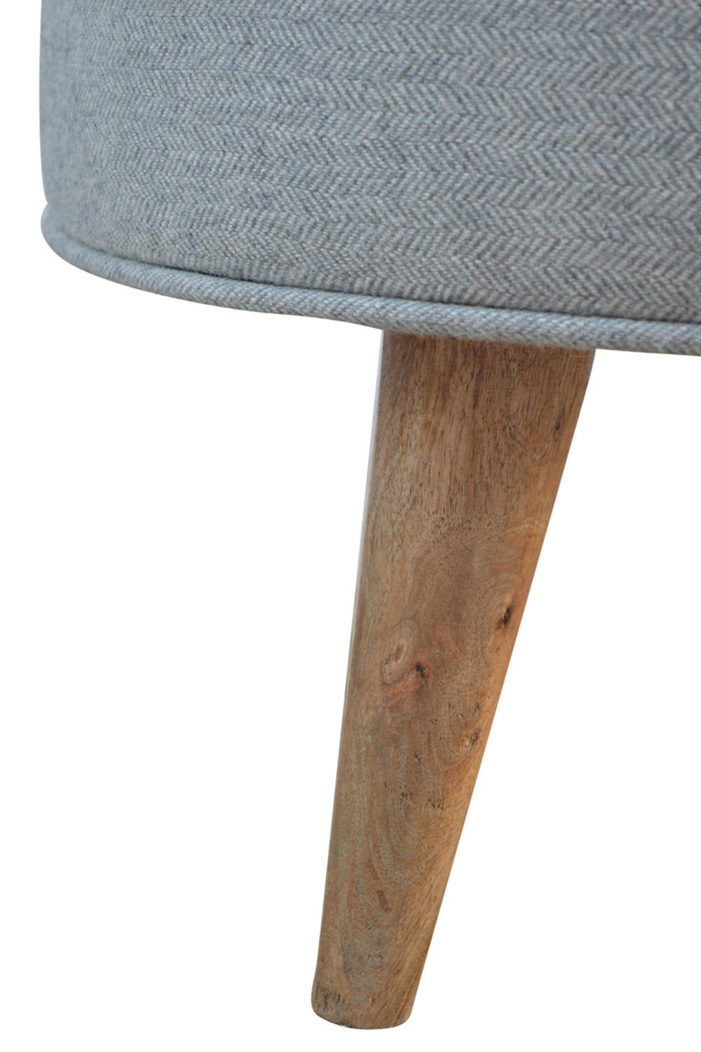 Artisan Nordic Style Footstool - Gray, Tweed
