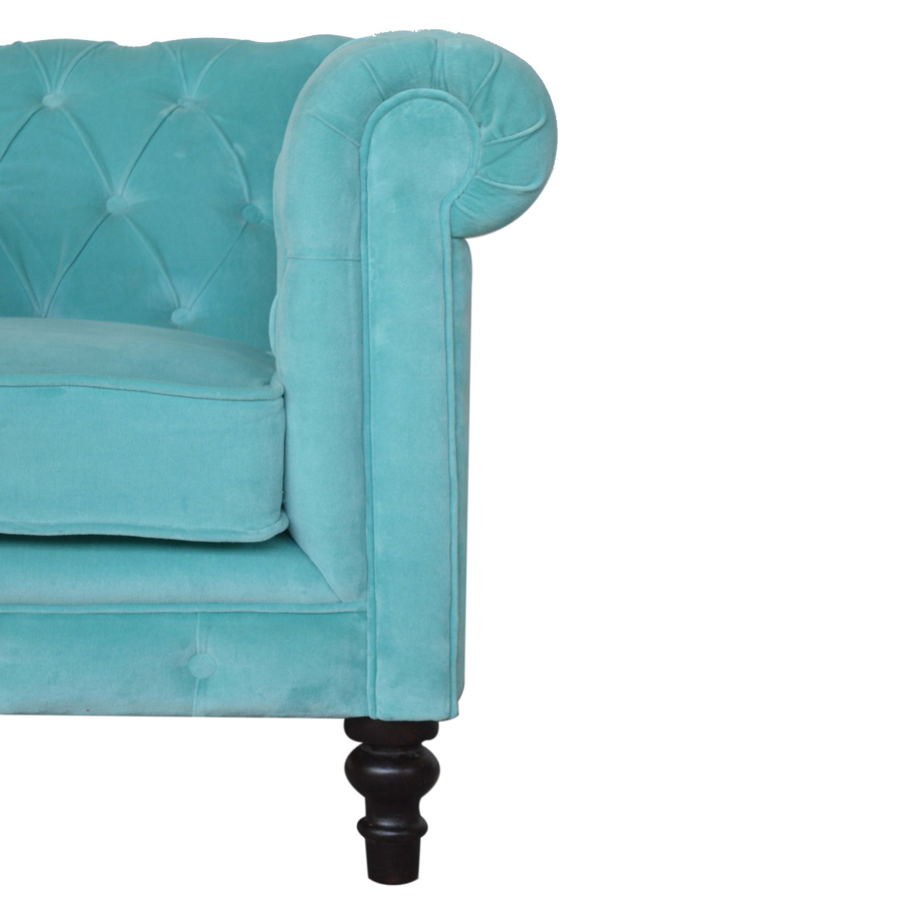 Artisan - Chesterfield Armchair in Aqua, Velvet
