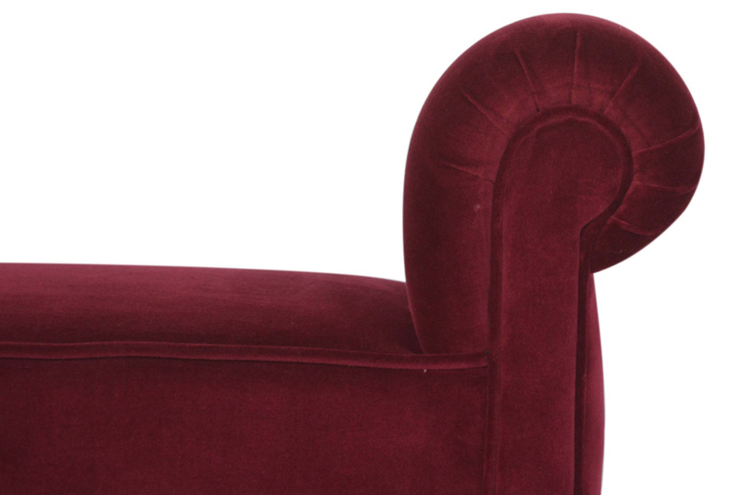 Artisan Bedroom Bench - Whine Red, Velvet