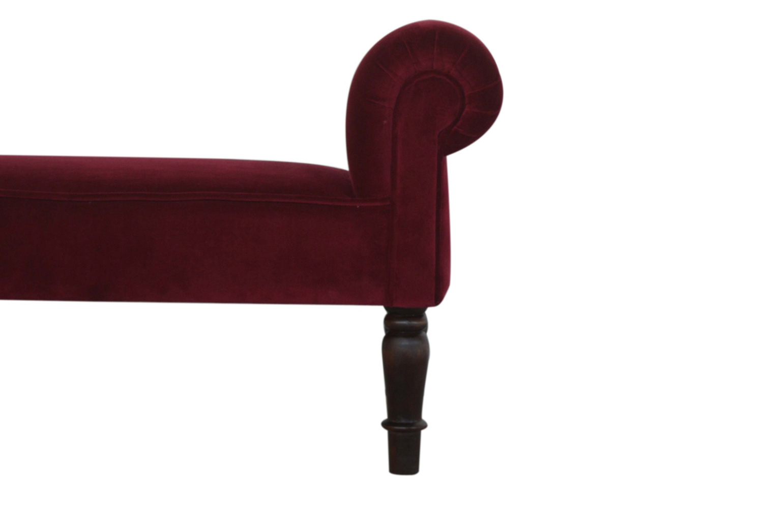 Artisan Bedroom Bench - Whine Red, Velvet