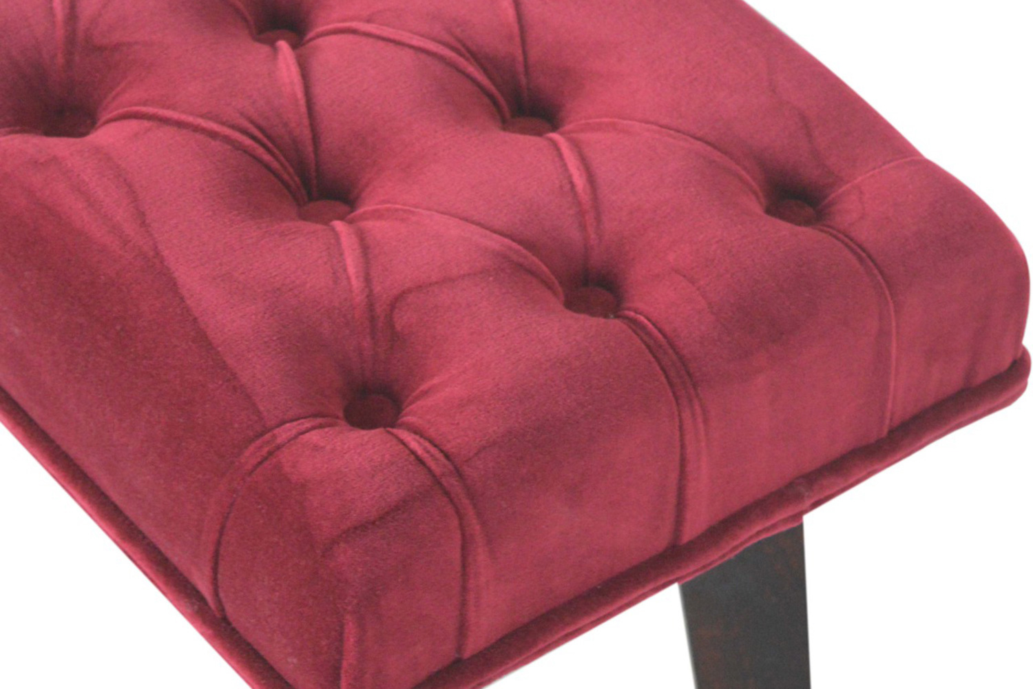 Artisan Velvet Hallway Bench - Wine Red