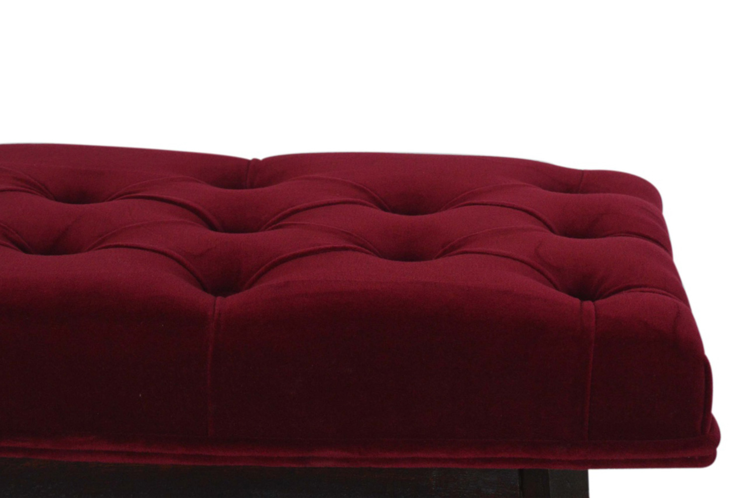 Artisan Velvet Hallway Bench - Wine Red